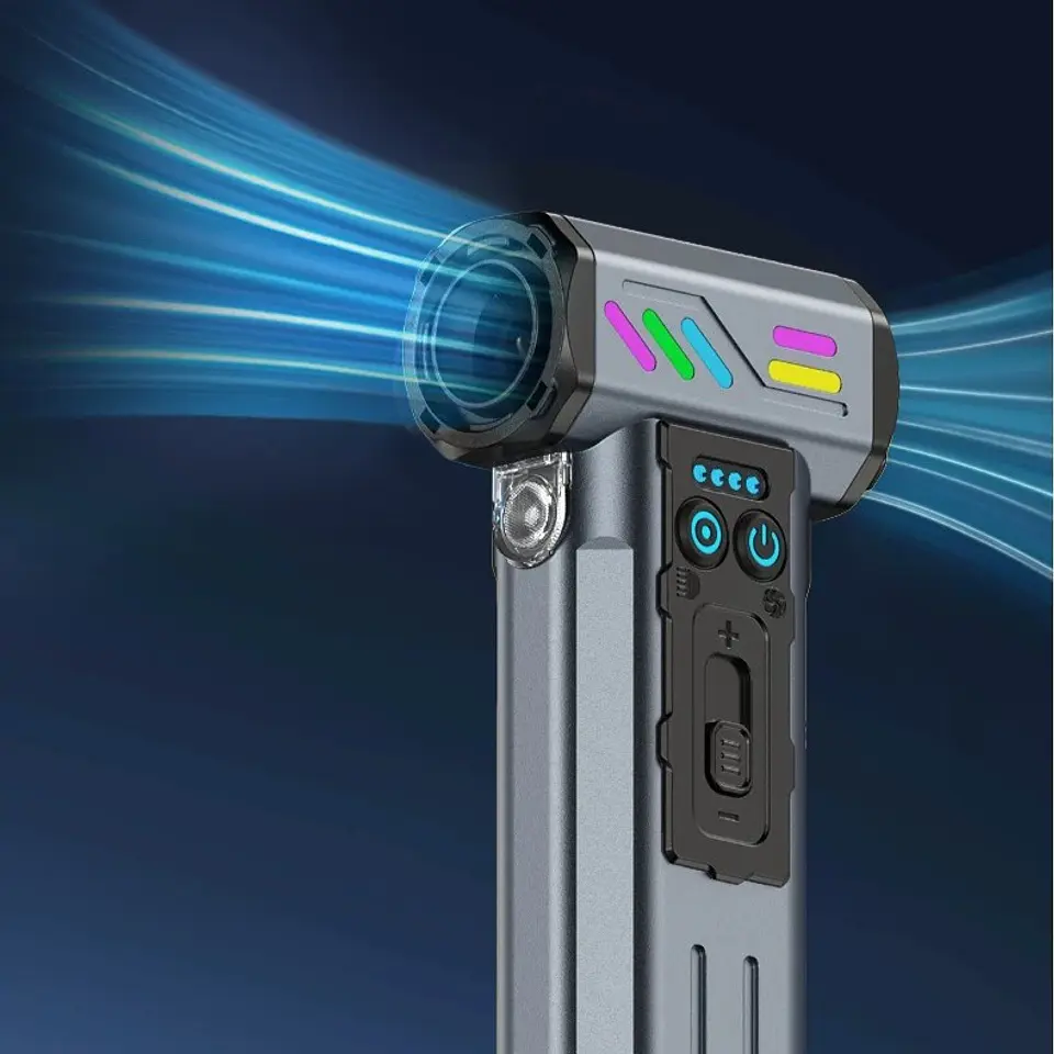 Soplador y Aspirador de Mano Mini Turbo Recargable – 130.000 RPM 1