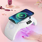 Lámpara de Uñas Multifuncional con Cargador Inalámbrico, Parlante y Reloj - Miniatura 1
