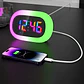 Reloj despertador con luz multicolor selectiva y función cargador de celular - Miniatura 1