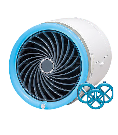 Ventilador Personal Portátil con Paquetes de Hielo e Iluminación LED