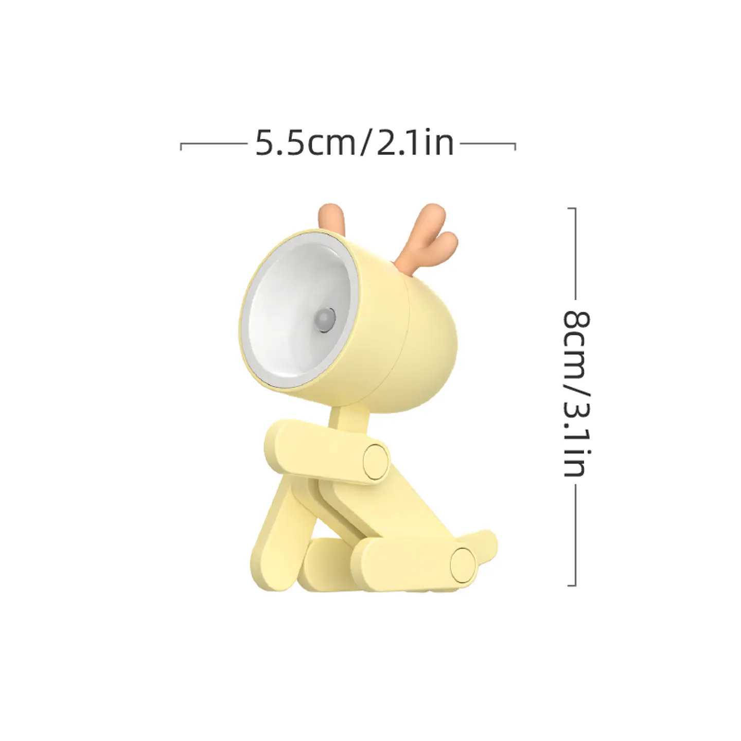 Mini luz nocturna recargable forma de ciervo 2