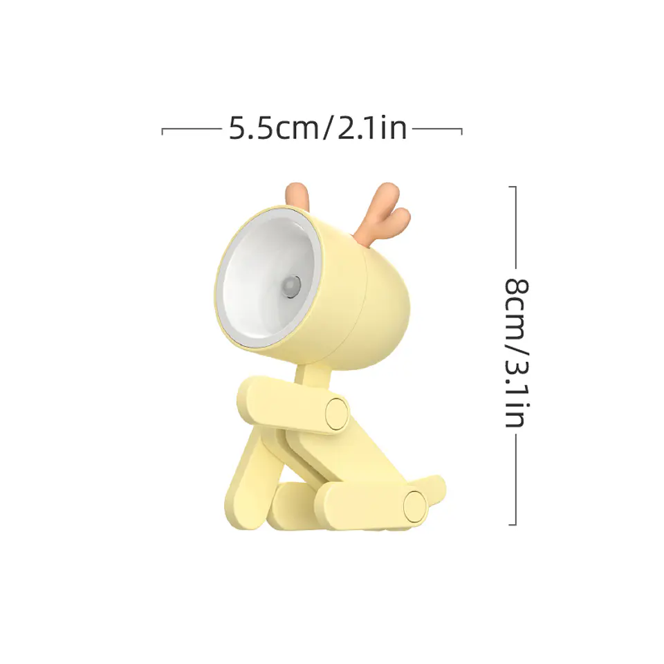 Mini luz nocturna recargable forma de ciervo 2