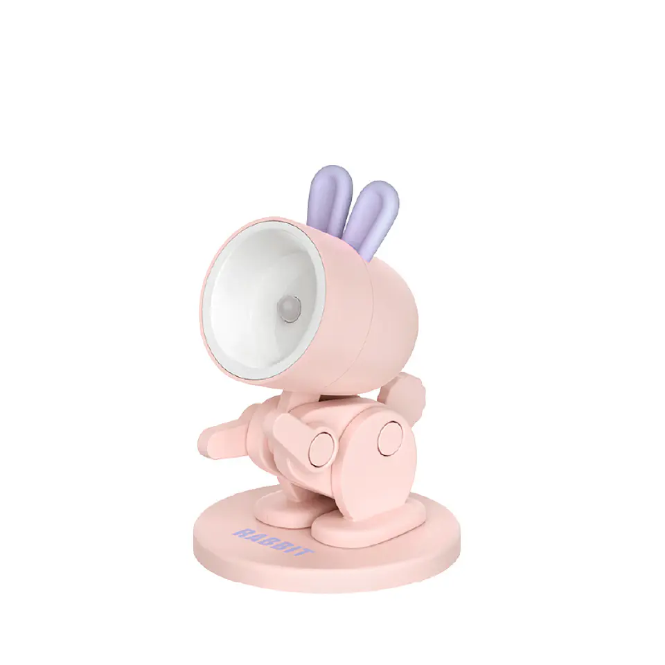 Mini luz nocturna recargable forma de conejo 6