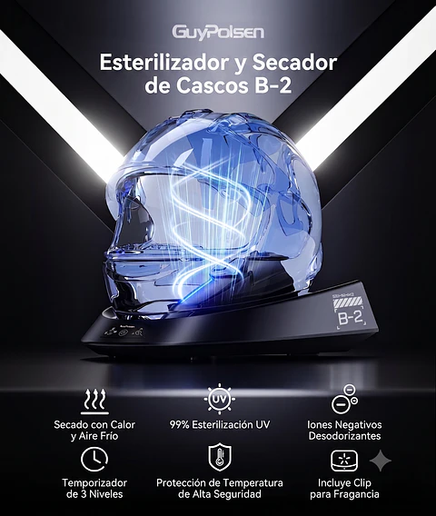 Secador Inteligente para Cascos con Esterilización UV