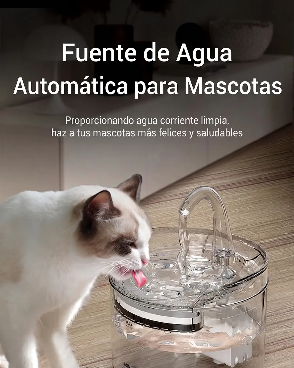Fuente de Agua para Mascotas con Filtración de 4 Etapas 1
