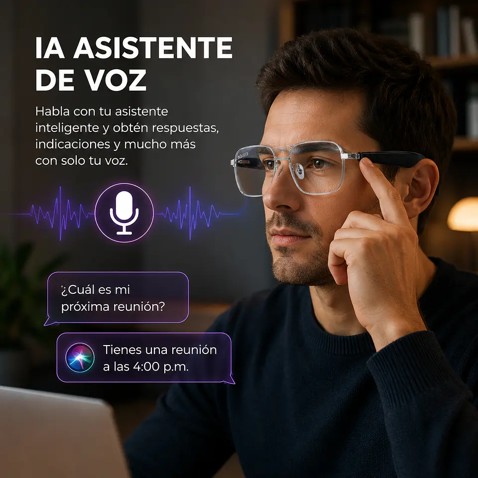 Lentes Ópticos Inteligentes - Bluetooth, Atiende Llamadas, Escucha Música, Función Traductor.  6