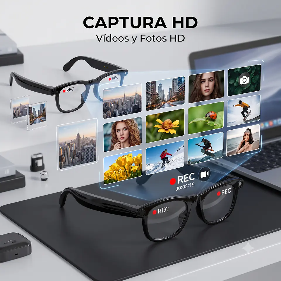 Lentes Inteligentes con cámara HD 4