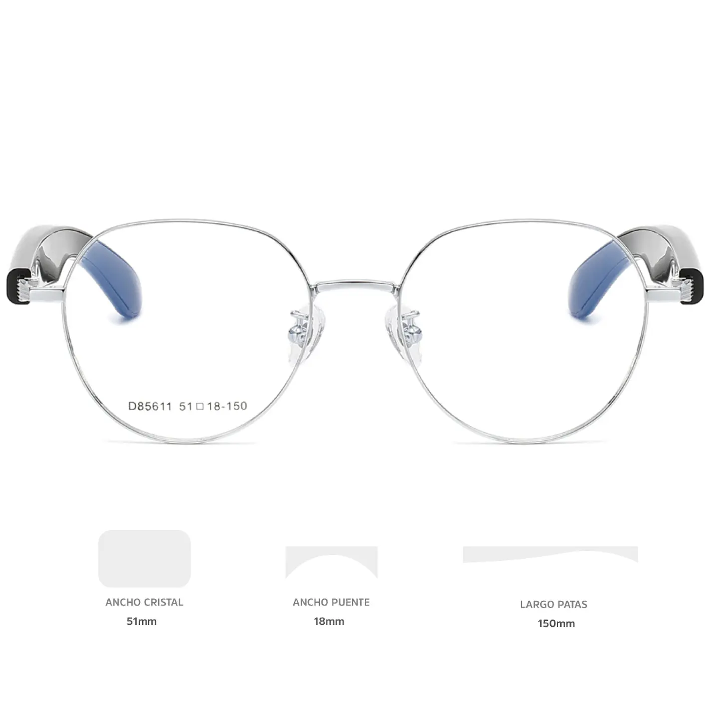Lentes Ópticos Inteligentes - Bluetooth, Atiende Llamadas, Escucha Música, Función Traductor.  2