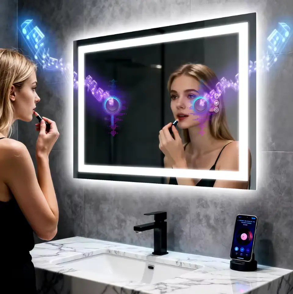 Espejo Inteligente de Lujo 50x70 cm con Bluetooth, WiFi y Control Táctil 2