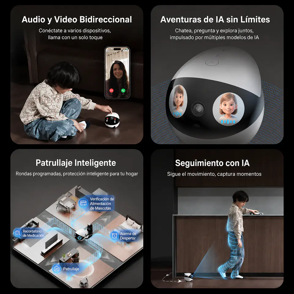 Robot EBO Air 2 Plus - Robot Inteligente de Monitoreo para el Hogar 5