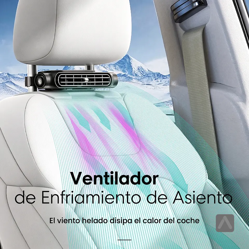 Ventilador para Reposacabezas Trasero de Auto – Ajustable y Silencioso 3