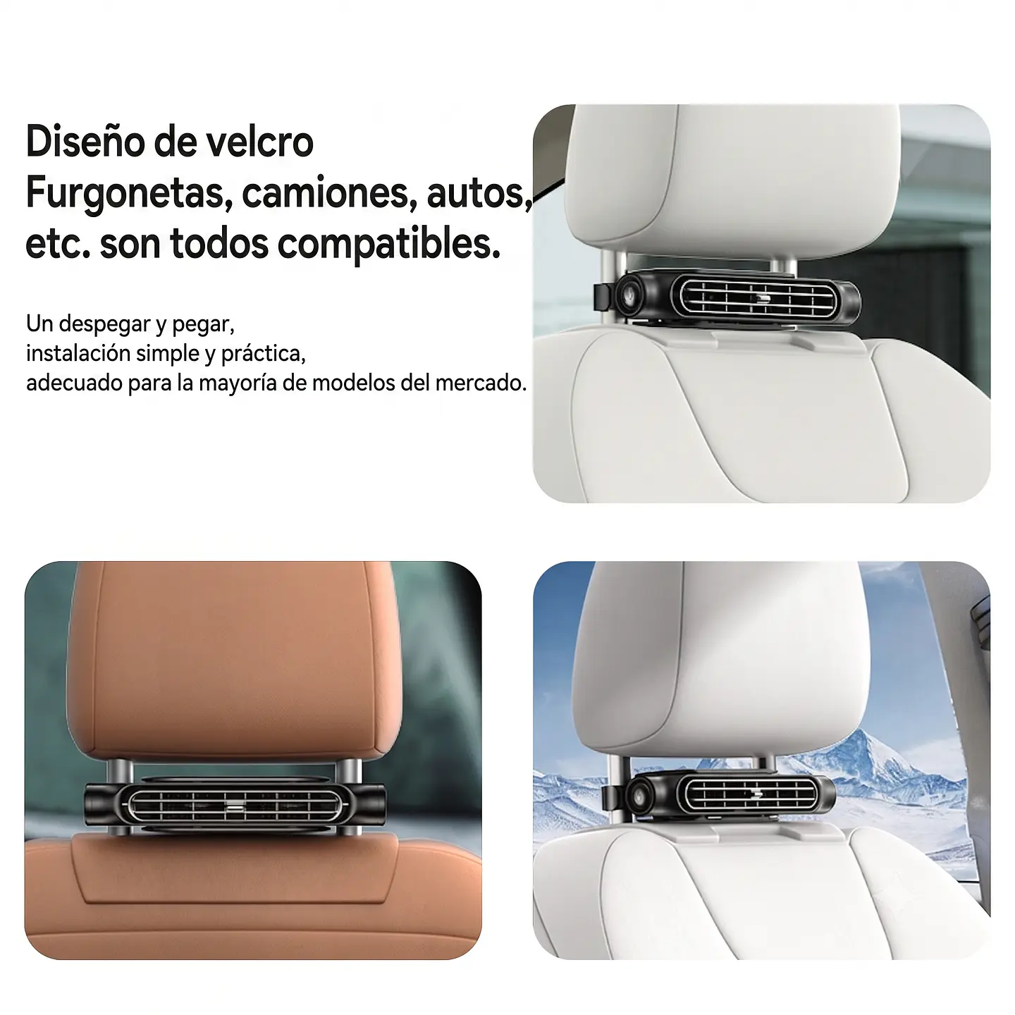 Ventilador para Reposacabezas Trasero de Auto – Ajustable y Silencioso 6