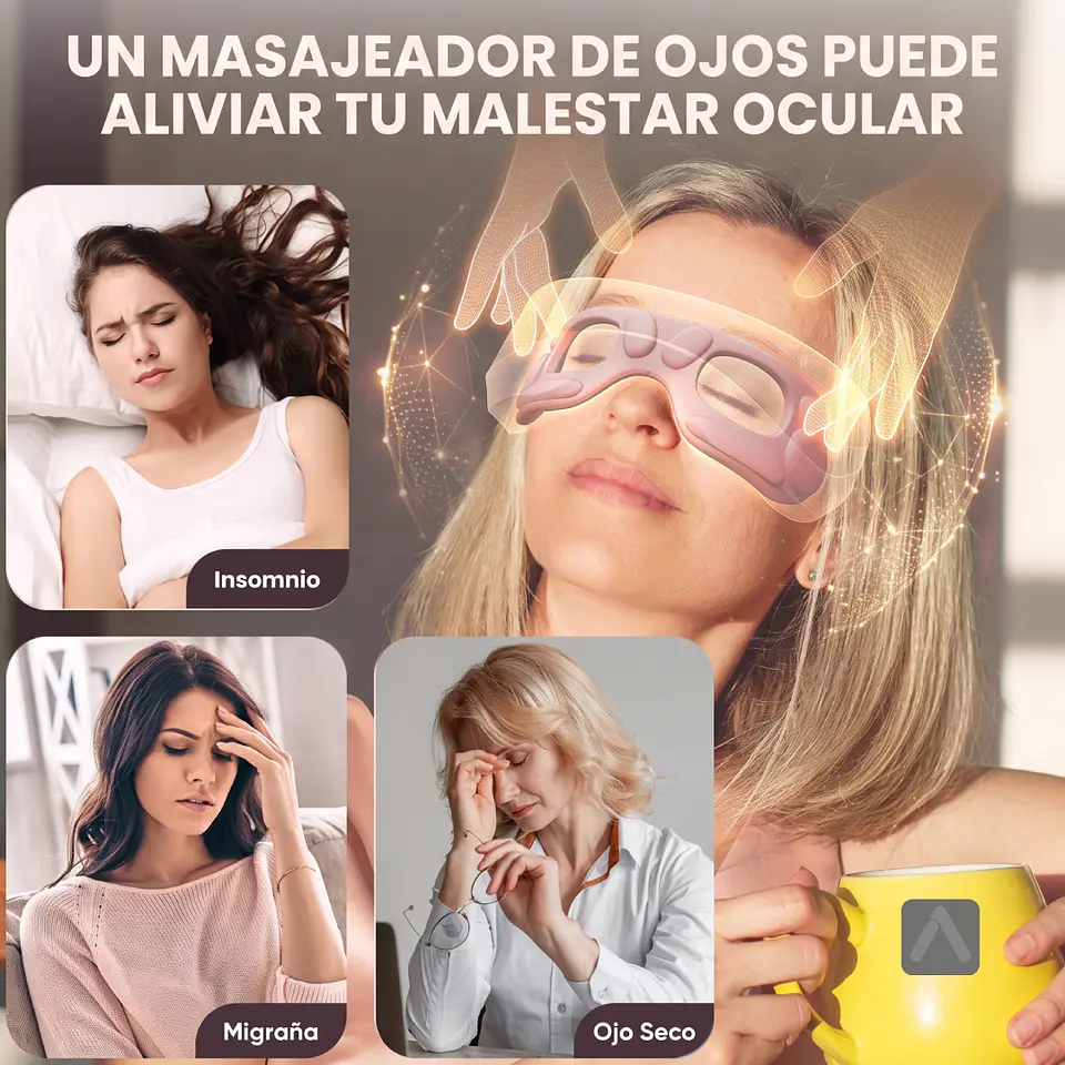Masajeador Inteligente de Ojos con Calor, Bluetooth y Diseño Portátil 6