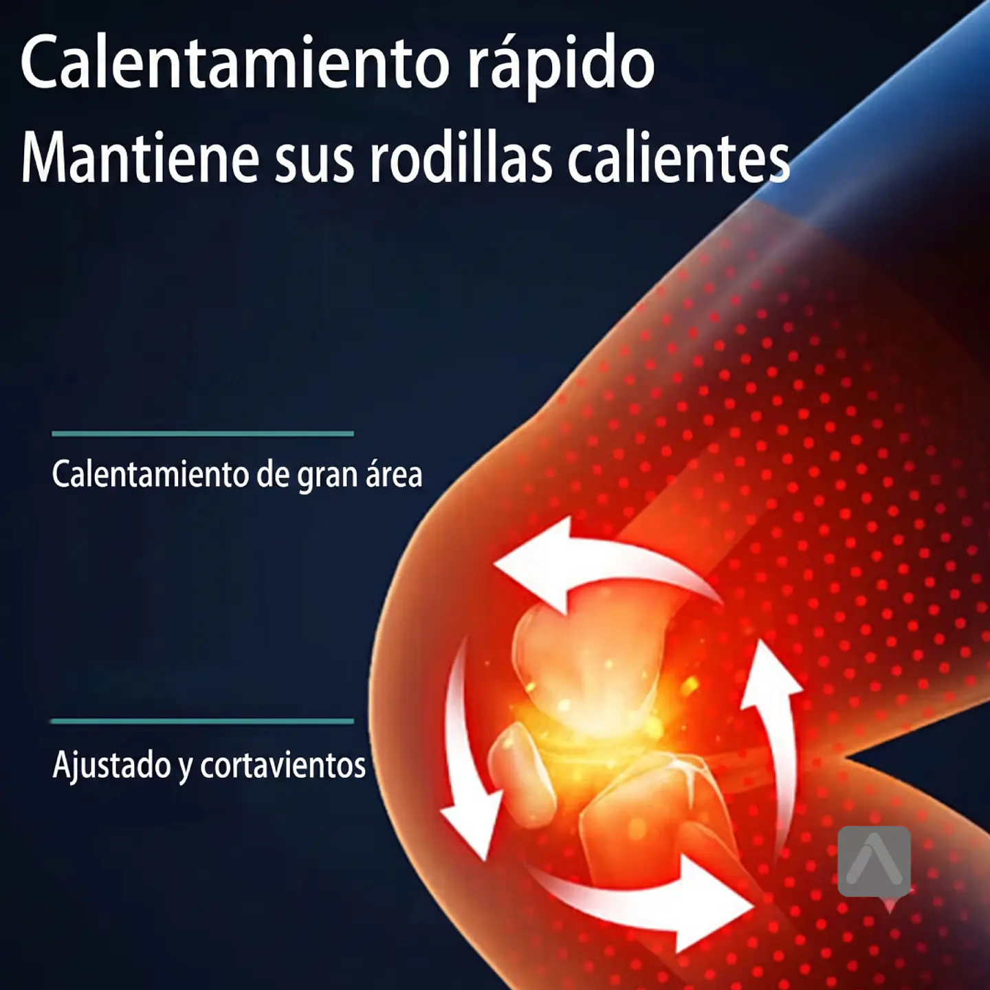 Masajeador Inteligente Inalámbrico para Rodilla con Calor, Vibración y Luz Roja 3