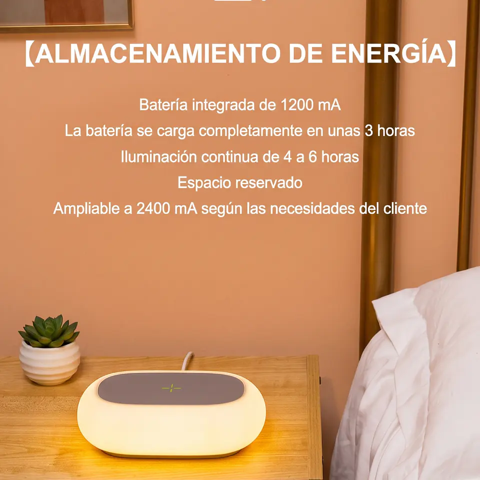 Lámpara y cargador inalámbrico 9