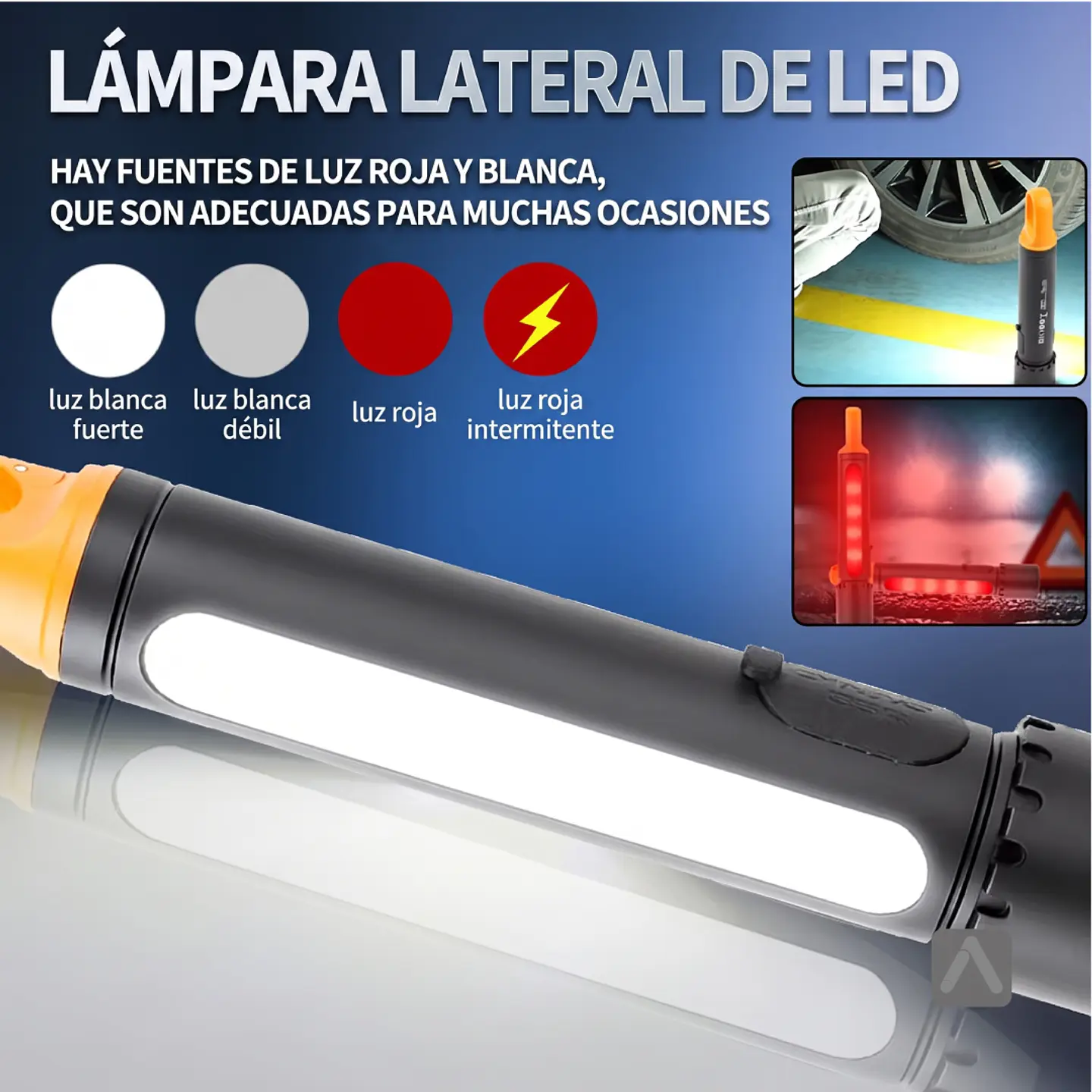 Linterna LED Recargable con Zoom Telescópico, Lámpara y Gancho 5
