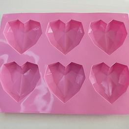 Molde corazones geométricos para jabón