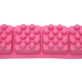 Molde rectángular para jabón Rosado