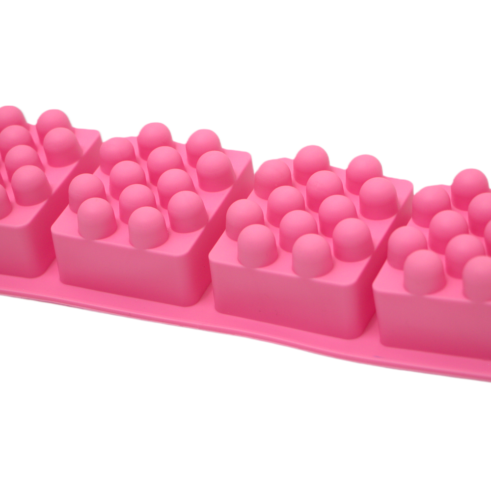 Molde rectángular para jabón Rosado