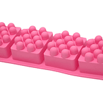 Molde rectángular para jabón Rosado