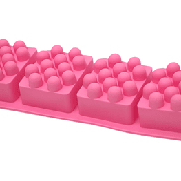 Molde rectángular para jabón Rosado