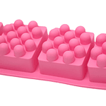 Molde rectángular para jabón Rosado