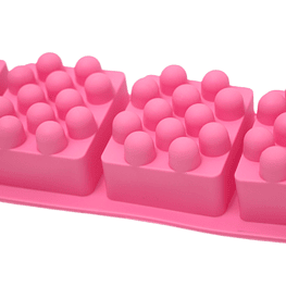 Molde rectángular para jabón Rosado