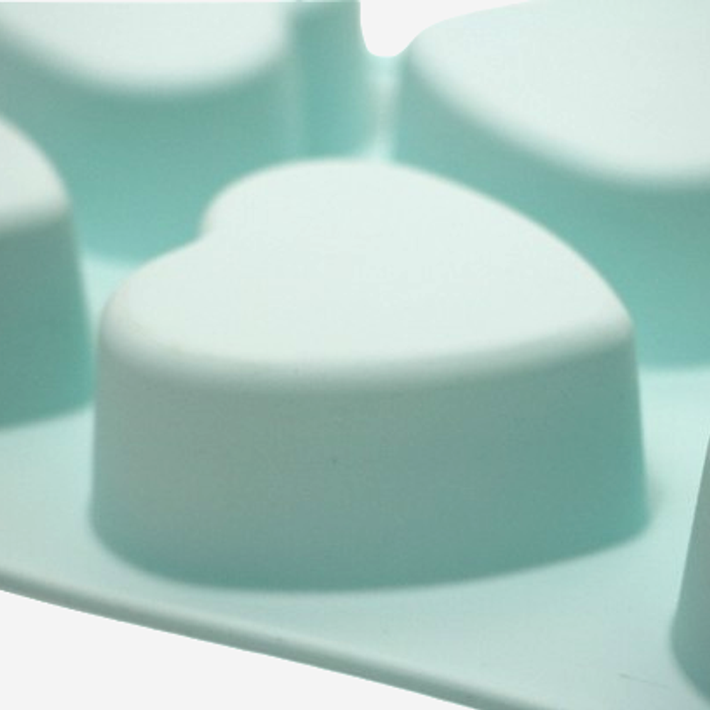 Molde 6 corazones para jabón