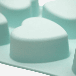 Molde 6 corazones para jabón