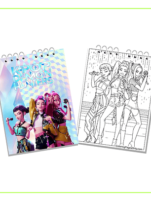 Kit Crockera para colorear Las Guerreras K-pop Demon Hunter , medida 16 x 23