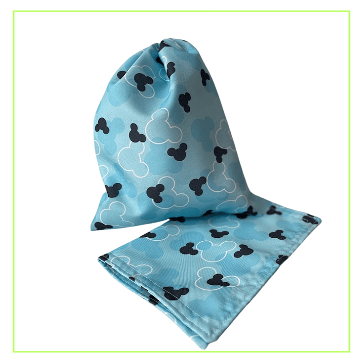 Set Bolsa de Tela + Individual para Colación Jardín Infantil Personalizado 1