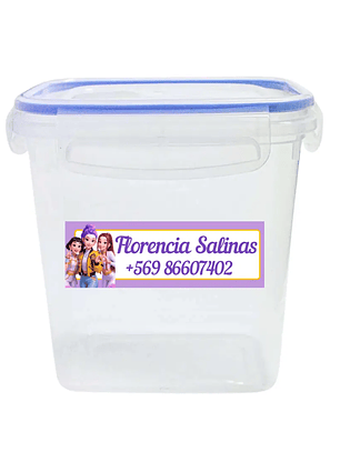 Etiquetas Personalizadas para Tuppers Resistentes al Agua x 6