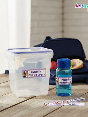 Etiquetas Personalizadas para Tuppers Resistentes al Agua x 6