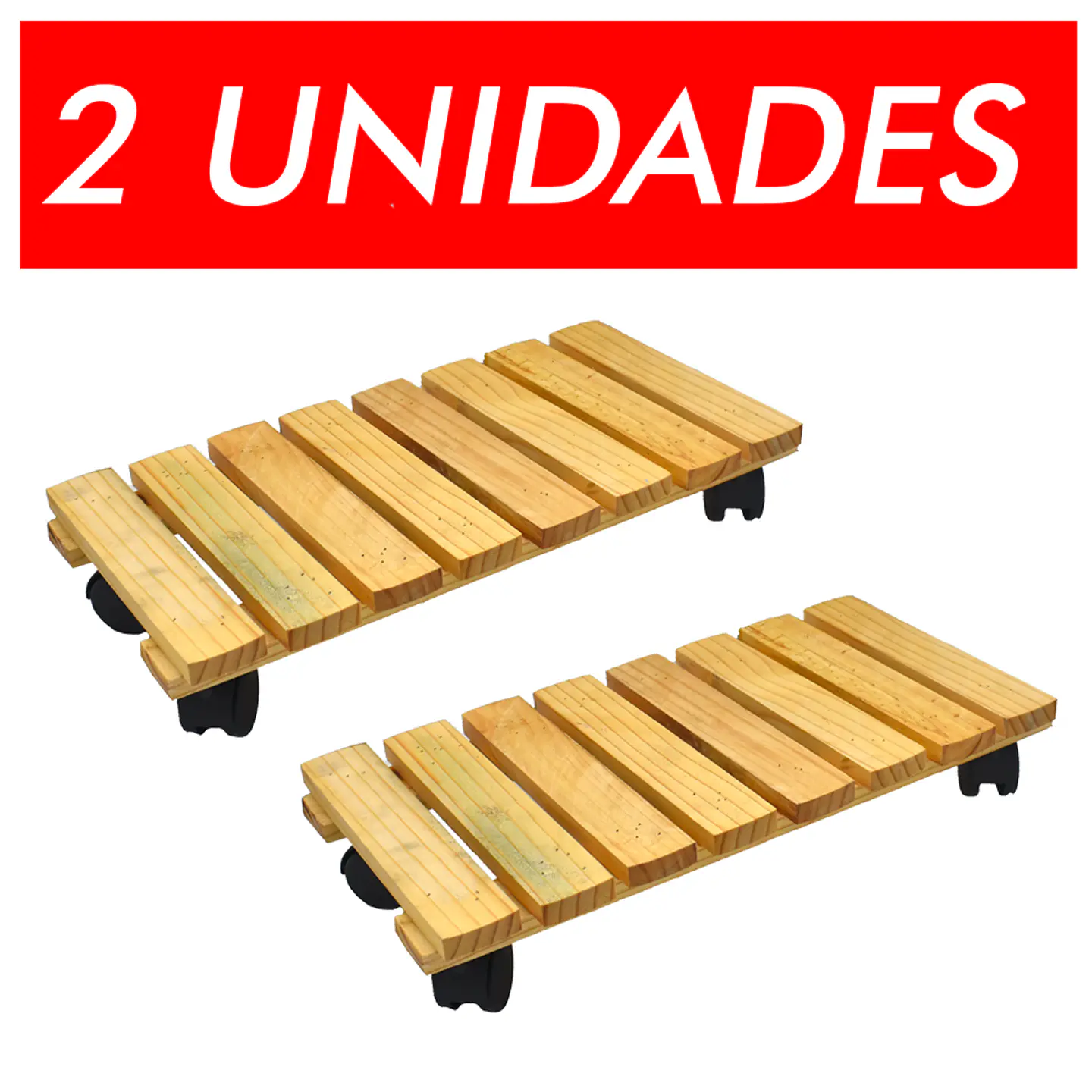 Combo 2 unidades Base Para Matera Con Ruedas 50cm X 24 Cm 1