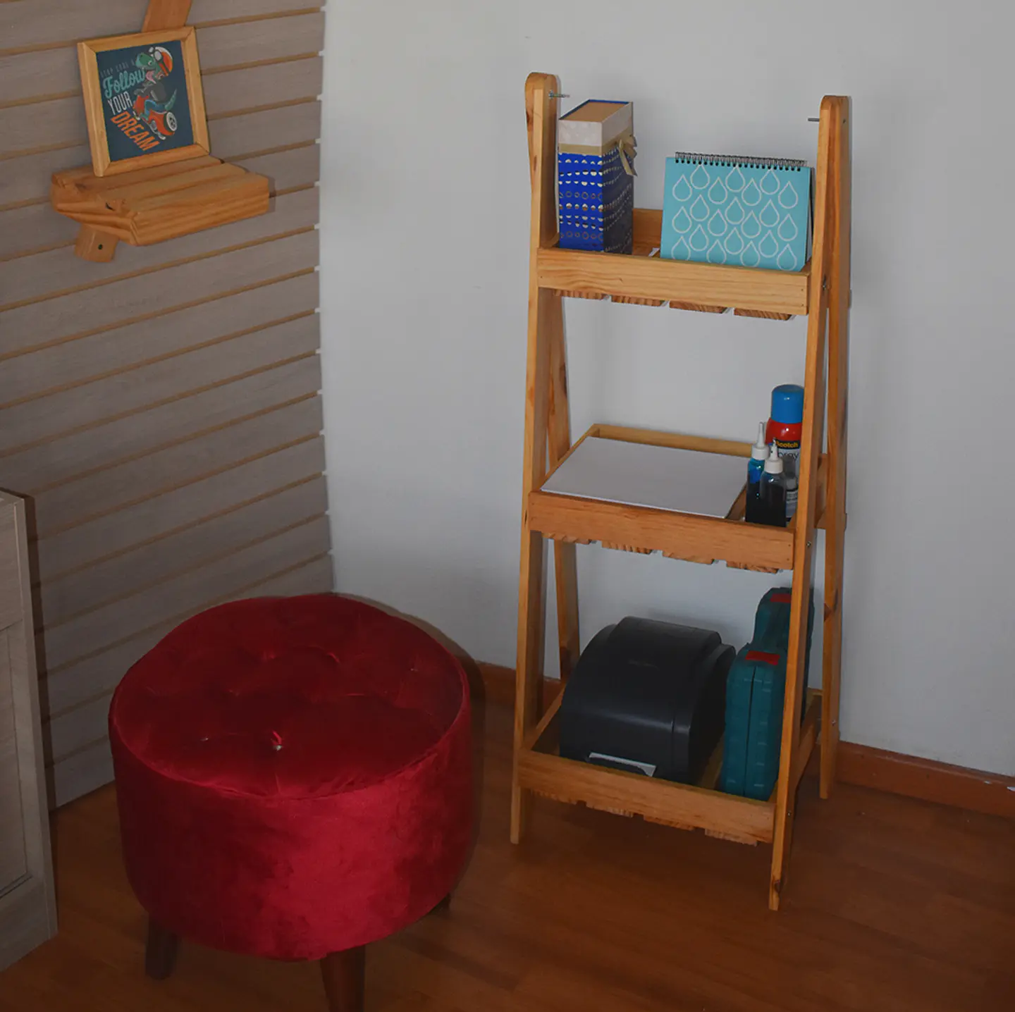 Mueble Organizador Plegable en pino Multiusos 120 X 46 Cm 3