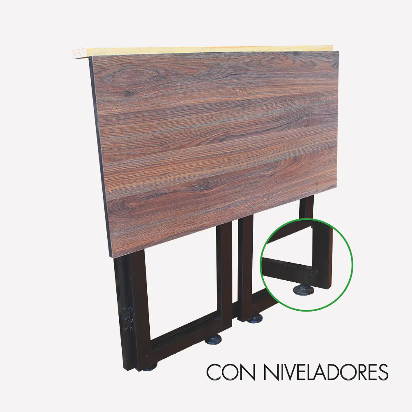 Escritorio plegable  Metálico - Madera 2