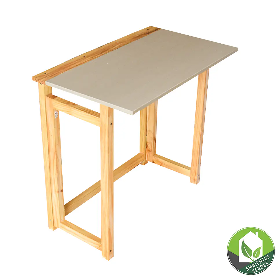 Escritorio en pino madera laminada color Crema 2