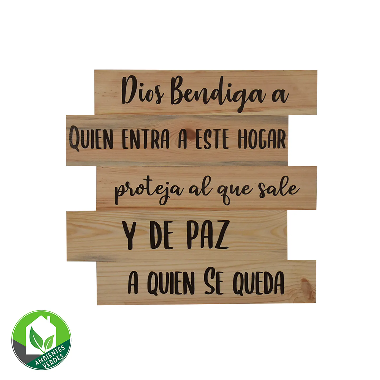 Letrero Decorativo 5 Módulos En Pino 1