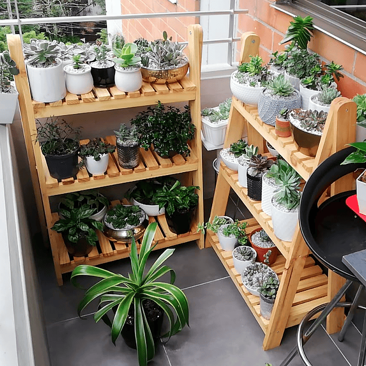 Mueble Jardín Jardinera Plegable En Madera Pino 100 X 67 Cm  3