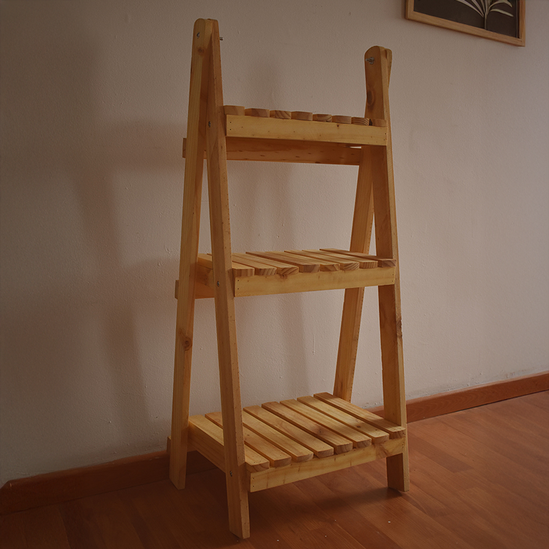 Mueble Jardín Jardinera Plegable En Madera Pino 100 X 46 Cm  4