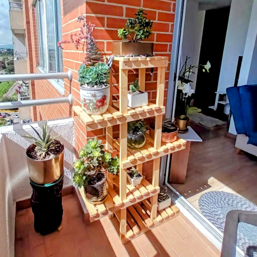 Jardinera Tipo Árbol Mediana 120 Cm En Pino 2