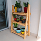 Mueble Jardín Jardinera Plegable En Madera Pino 100 X 67 Cm  - Miniatura 2