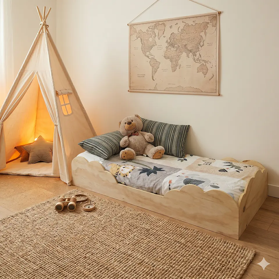 Combo Cama Nube Montessori + Colchón 3