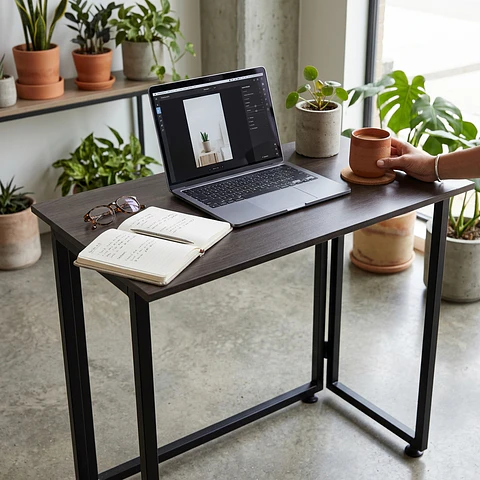 Escritorio plegable  Metálico - Madera