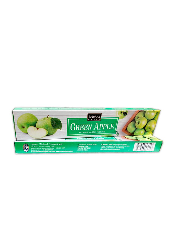Incienso Krishna Premium Manzana Verde 12 cajitas