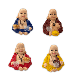 Set Figura Buda Sonriente  Poliresina  1,5" JI21-58