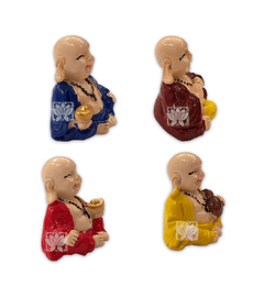 Set Figura Buda Sonriente  Poliresina  1,5" JI21-58