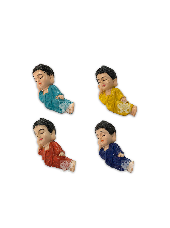 Set Figura Budha Acostado  Poliresina  1,5