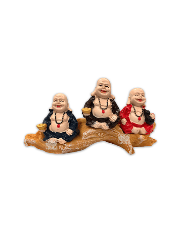 Set Figura Buda  Poliresina Pedestal   3,5