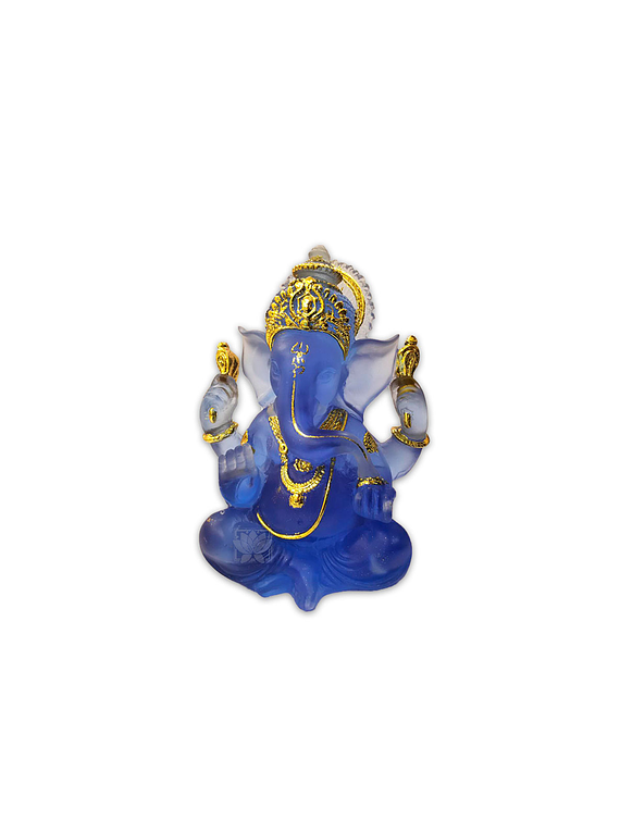 Dios Ganesh  Pequeño Azul Transparente 5